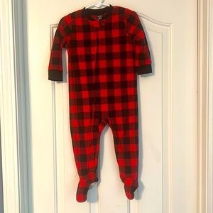 Carters Buffalo Plaid Zip Up Pajamas